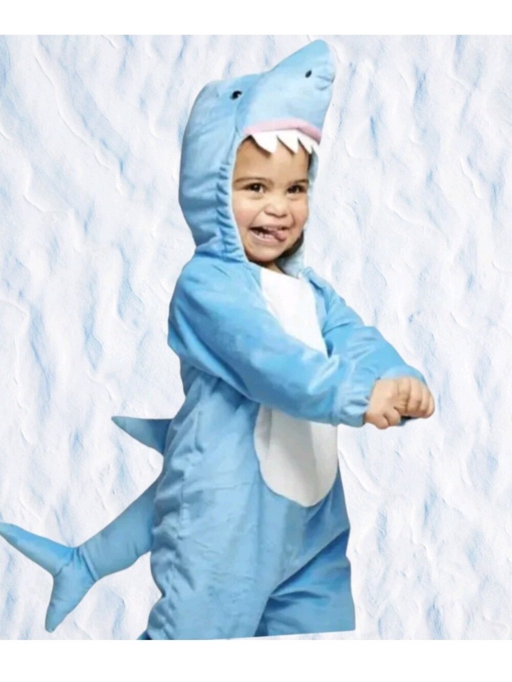 Toddler Baby Shark Costume Hooded Jumpsuit Plush size 18-24 month
